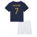 Frankrike Antoine Griezmann #7 Hjemmedraktsett Barn VM 2022 Korte ermer (+ Korte bukser)